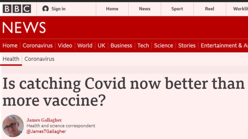 BBC-artikel: Is besmet raken beter dan meer vaccineren? - 22764