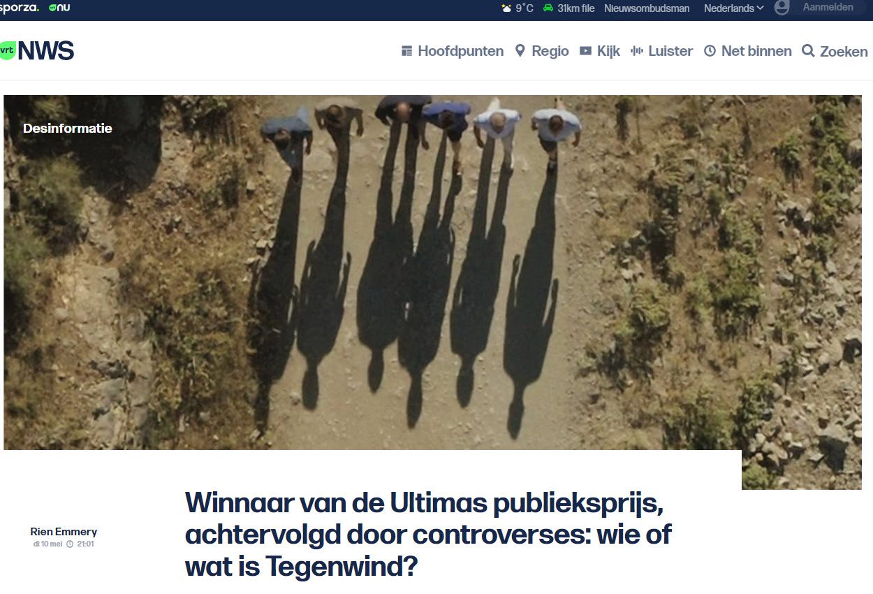 Tegenwind wint Publieksprijs Cultuur in Vlaanderen met alle gevolgen van dien - 42653