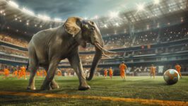 De olifant op het voetbalveld - 96019